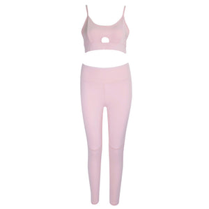 Pink Sports Bra and Yoga Pants